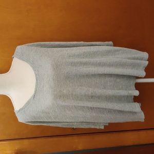 Free People grey waffle open back tshirt